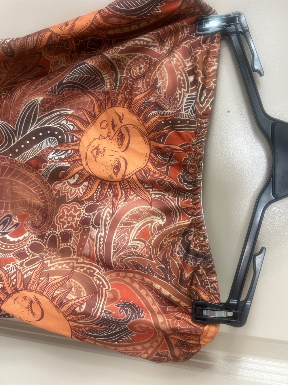 Sun & Paisley Midi Skirt in Rust Orange - Picture 5 of 6